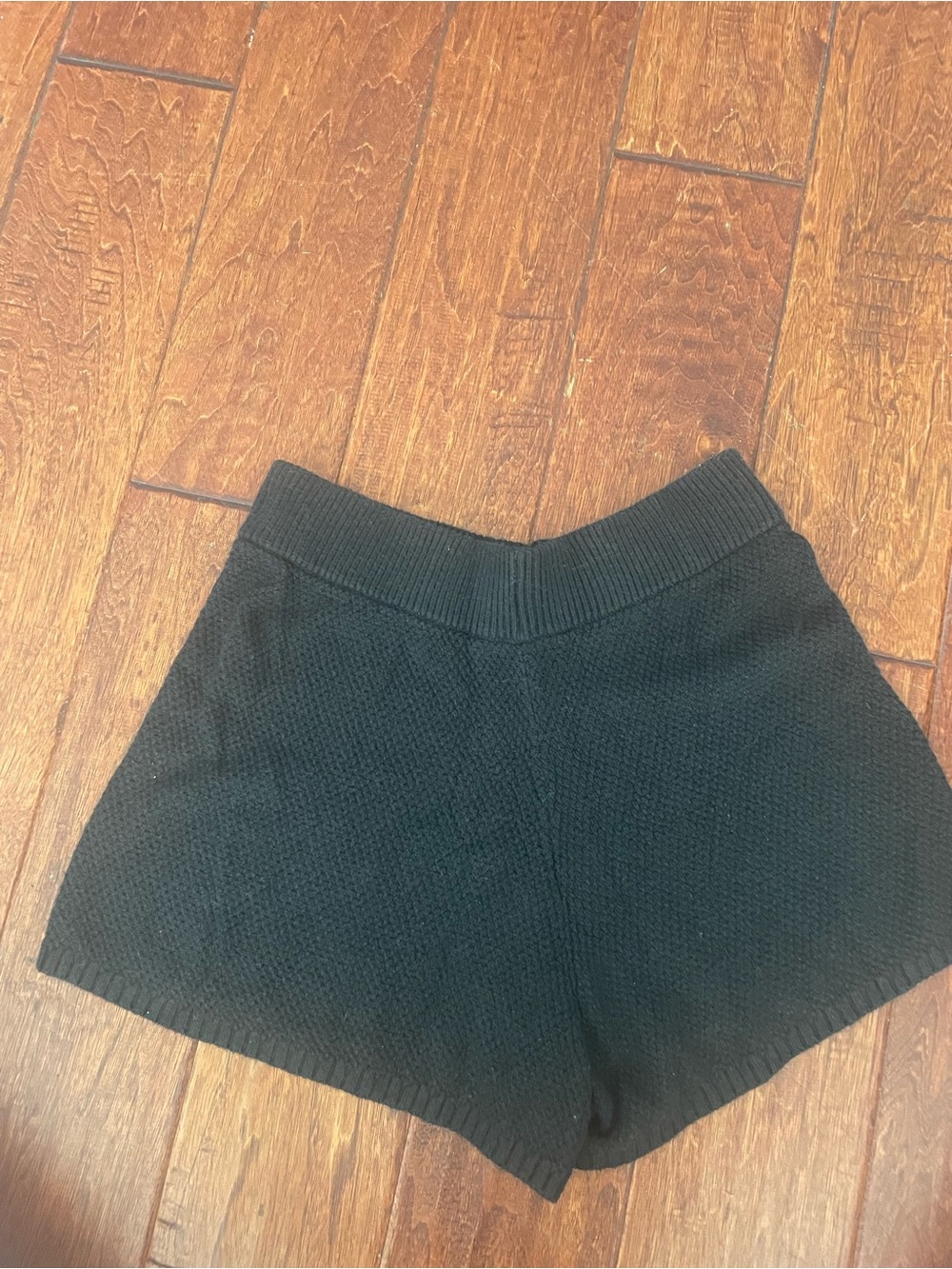 Gilly Hicks Black Knit High-Rise Shorts